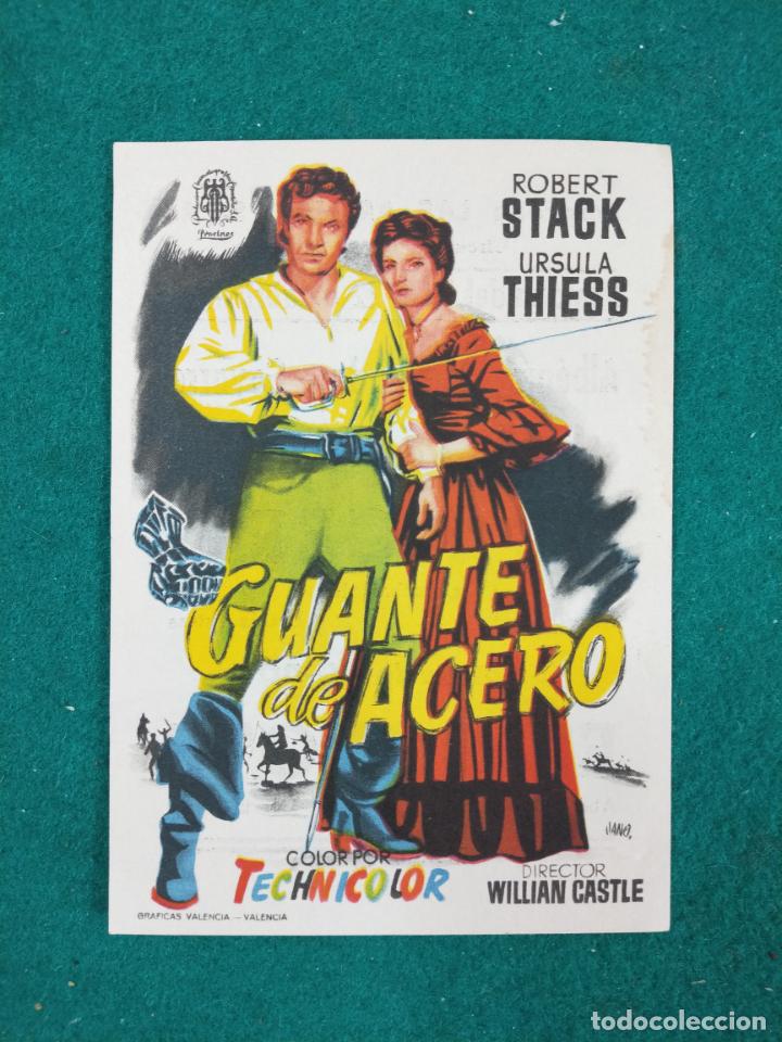 Cine: GUANTE DE ACERO. ROBERT STACK - URSULA THIESS. PROGRAMA DE CINE CON PUBLICIDAD. - Foto 1