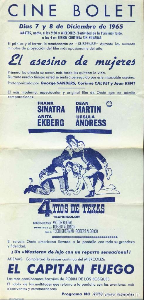 Cine: Programa de cine local: 4 tios de texas. Frank Sinatra. Con publicidad - Foto 1