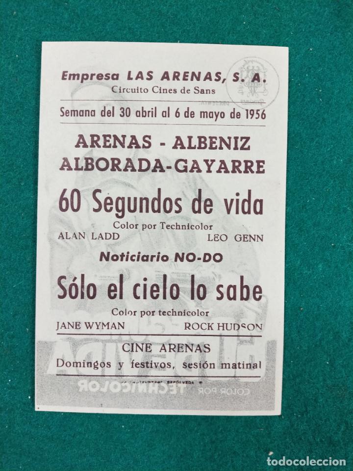 Cine: 60 SEGUNDOS DE VIDA. ALAN LADD. PROGRAMA DE CINE CON PUBLICIDAD - Foto 2