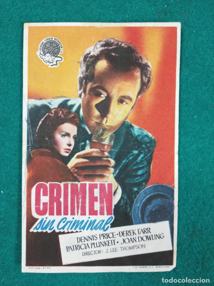 Cine: CRIMEN SIN CRIMINAL. PROGRAMA DE CINE CON PUBLICIDAD - Foto 1