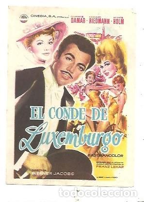 Cine: PROGRAMA DE CINE EL CONDE DE LUXEMBURGO - Foto 1