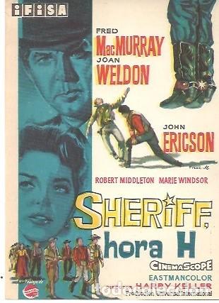 Cine: PROGRAMA DE CINE SHERIFF HORA H FRED MAC MURRAY - Foto 1
