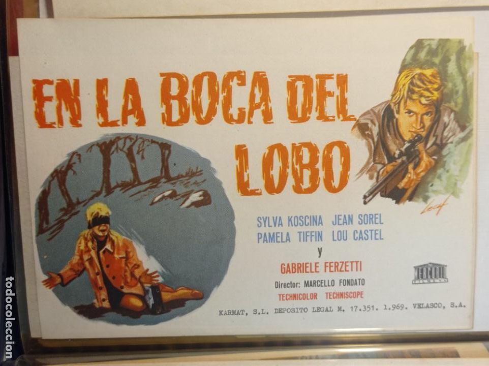 Cine: FOLLETO ORIGINAL PELICULA en la boca del lobo - Foto 1
