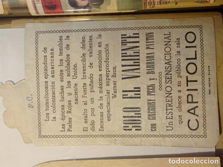 Cine: FOLLETO ORIGINAL PELICULA solo el valiente - Foto 2
