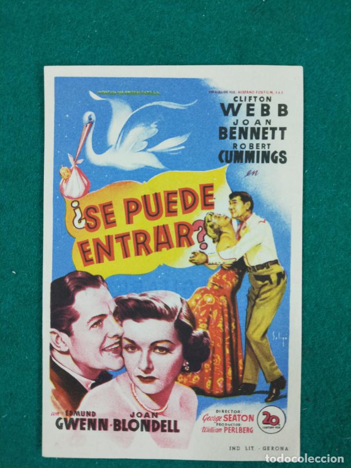 Cine: &iquest;SE PUEDE ENTRAR? CLIFTON WEBB - JOAN BENNETT. PROGRAMA DE CINE. - Foto 1