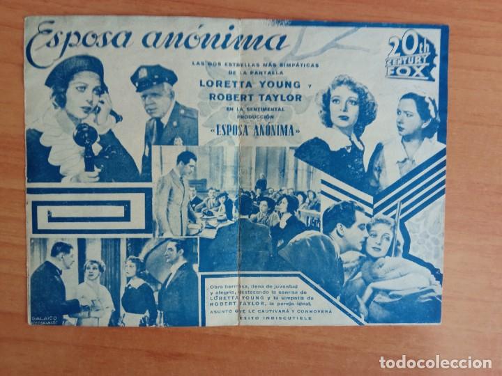 Cine: 1-- PROGRAMAS DE CINE -- ESPOSA ANONIMA - Foto 2