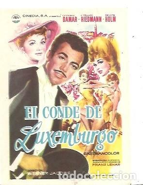 Cine: PROGRAMA DE CINE EL CONDE DE LUXEMBURGO - Foto 1