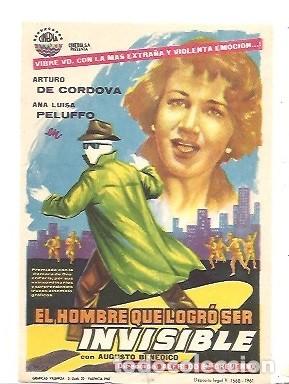 Cine: PROGRAMA DE CINE EL HOMBRE QUE LOGRO SER INVISIBLE - Foto 1