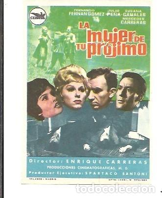 Cine: PROGRAMA DE CINE LA MUJER DE TU PROJIMO - Foto 1
