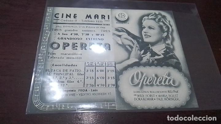 Cine: PROGRAMA O FOLLETO DE MANO DE CINE doble opereta - Foto 1