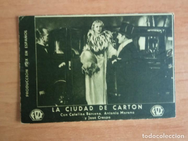 Cine: PROGRAMA CINE-- LA CIUDAD DE CARTON (gris) - Foto 1