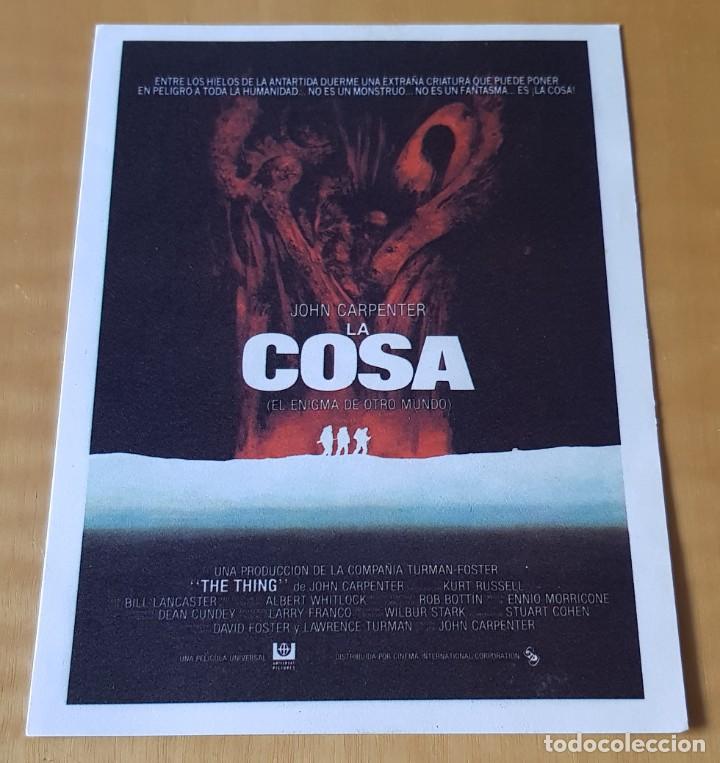 Cine: Folleto de mano LA COSA - Foto 1
