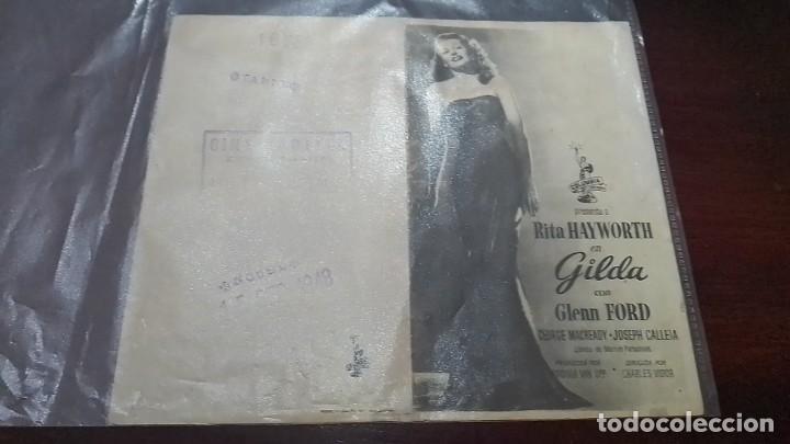 Cine: PROGRAMA O FOLLETO DE MANO DE CINE doble gilda - Foto 2