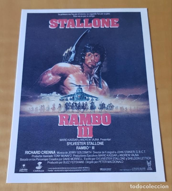 Cine: Folletos de mano RAMBO III Stallone - Foto 1