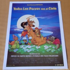  Foglietti di film di film antichi di cinema: FOLLETO DE MANO TODOS LOS PERROS VAN AL CIELO. Lote 339679388