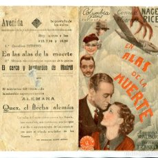 Folhetos de mão de filmes antigos de cinema: EN ALAS DE LA MUERTE, CON CONRAD NAGEL.. Lote 339719058