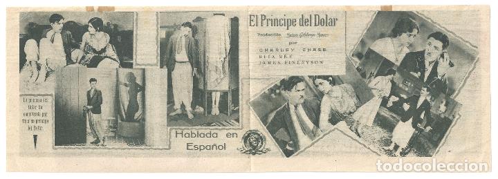 Cine: PTCC 130 EL PRINCIPE DEL DOLAR PROGRAMA DOBLE MGM CHARLEY CHASE RITA REY HAL ROACH - Foto 2