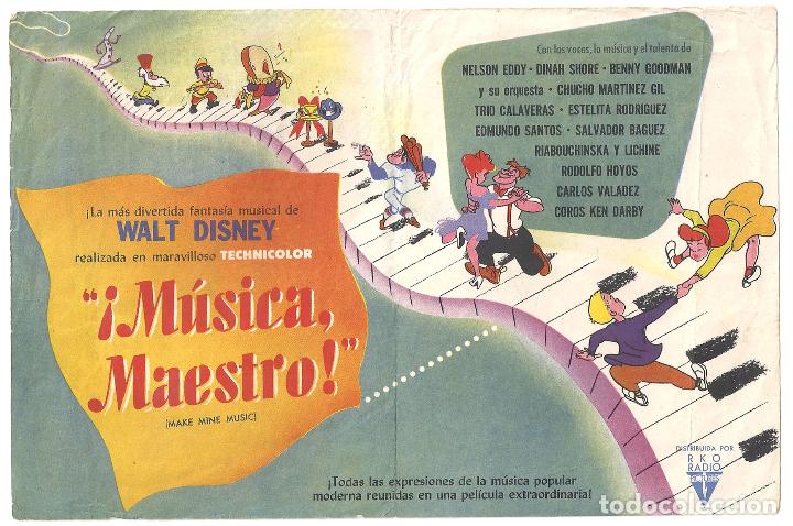 Cine: PTCC 146 MUSICA MAESTRO PROGRAMA DOBLE HISPANO WALT DISNEY - Foto 2