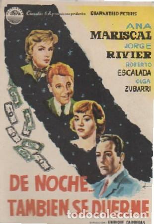 Cine: PROGRAMA DE CINE: DE NOCHE&hellip; TAMBI&Eacute;N SE DUERME PC-5732