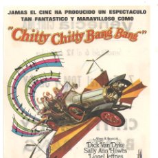 Cine: PTCC 142 CHITTY CHITTY BANG BANG PROGRAMA SENCILLO FILMAYER DICK VAN DYKE IAN FLEMING 70 M/M. Lote 340064283
