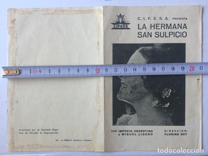 Cine: LA HERMANA SAN SULPICIO, IMPERIO ARGENTINA - PROGRAMA DOBLE - Foto 3
