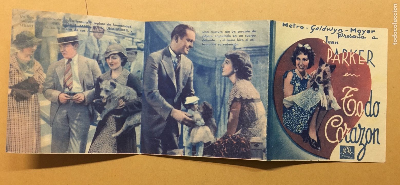 Cine: PTCC 147 TODO CORAZON PROGRAMA DOBLE MGM JEAN PARKER - Foto 1