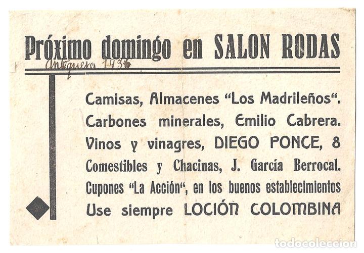 Cine: PTCC2 02 LA ALEGRE DIVORCIADA PROGRAMA TARJETA RKO FRED ASTAIRE GINGER ROGERS - Foto 2