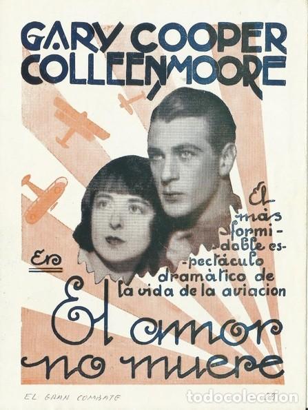 Cine: PTCC 133 EL GRAN COMBATE PROGRAMA DOBLE URUGUAYO GARY COOPER COLLEEN MOORE - Foto 1