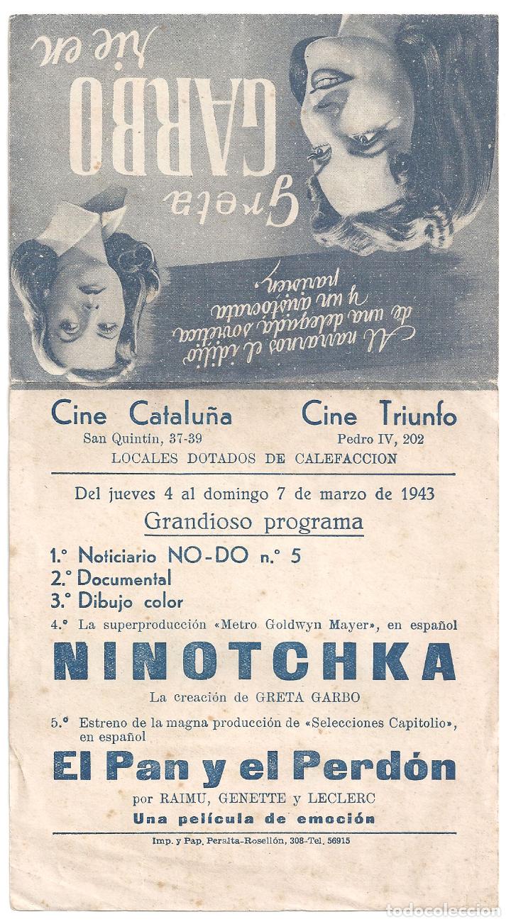Cine: PTCC 147 NINOTCHKA PROGRAMA DOBLE MGM GRETA GARBO MELVYN DOUGLAS - Foto 1