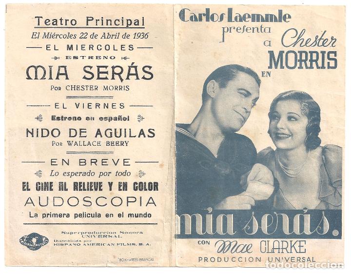 Cine: PTCC 147 MIA SERAS PROGRAMA DOBLE UNIVERSAL CHESTER MORRIS MAE CLARKE - Foto 1