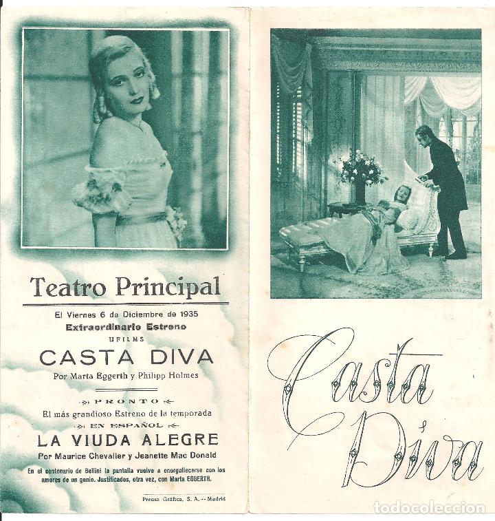 Cine: PTCC 147 CASTA DIVA PROGRAMA DOBLE U FILMS MARTHA EGGERTH PHILLIPIS HOLMES - Foto 1