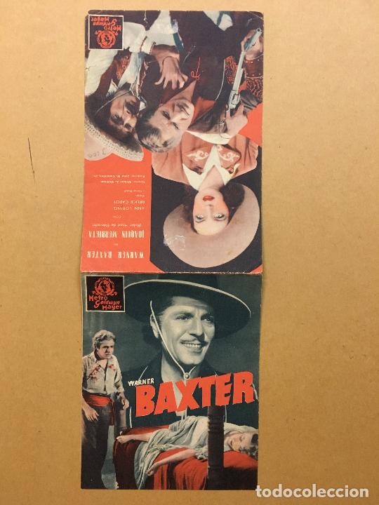 Cine: PTCC 147 JOAQUIN MURRIETA ROBIN HOOD DE ELDORADO PROGRAMA DOBLE MGM WARNER BAXTER MARGO - Foto 1