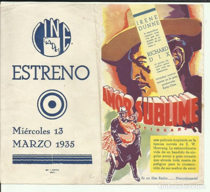 Cine: PTCC 134 AMOR SUBLIME PROGRAMA DOBLE RKO IRENE DUNNE RICHARD DIX - Foto 3