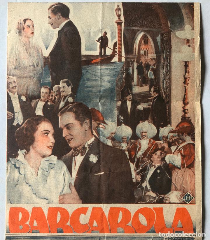Cine: BARCAROLA - CON PUBLICIDAD A&Ntilde;O 1936 - PROGRAMA DOBLE - Foto 2
