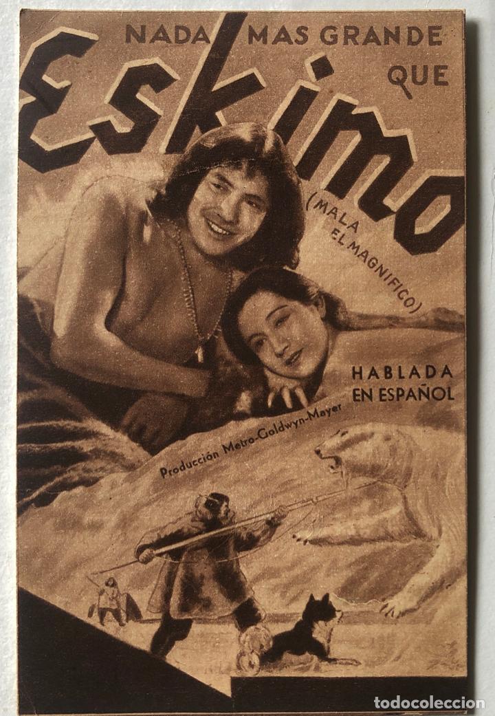  Flyers Publicitaires de films Anciens: ESKIMO ( MALA EL MAGNIFICO ) - CON PUBLICIDAD A&Ntilde;O 1935 - PROGRAMA CARTON
