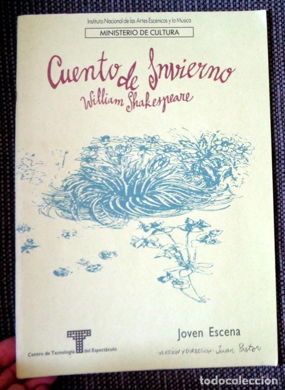 Cine: REVISTA PROGRAMA TEATRO JOVEN ESCENA. CUENTO DE INVIERNO. SHAKESPEARE. JUAN PASTOR. BLANCA PORTILLO