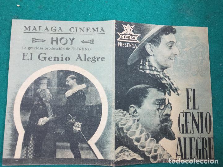Cine: EL GENIO ALEGRE. CIFESA. PROGRAMA DE CINE DOBLE. - Foto 1