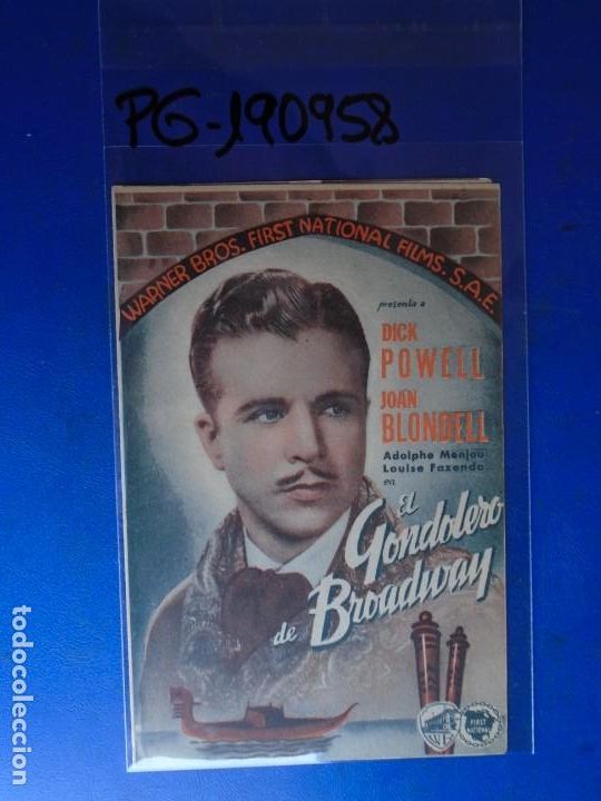 Cine: (PG-190958)PROGRAMA EL GONDOLERO DE BROADWAY - DICK POWELL - - Foto 1