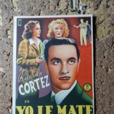 Folhetos de mão de filmes antigos de cinema: FOLLETO DE MANO DE LA PELICULA YO LE MATE. Lote 342053233