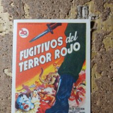 Folhetos de mão de filmes antigos de cinema: FOLLETO DE MANO DE LA PELICULA FUGITIVOS DEL TERROR ROJO. Lote 342059053