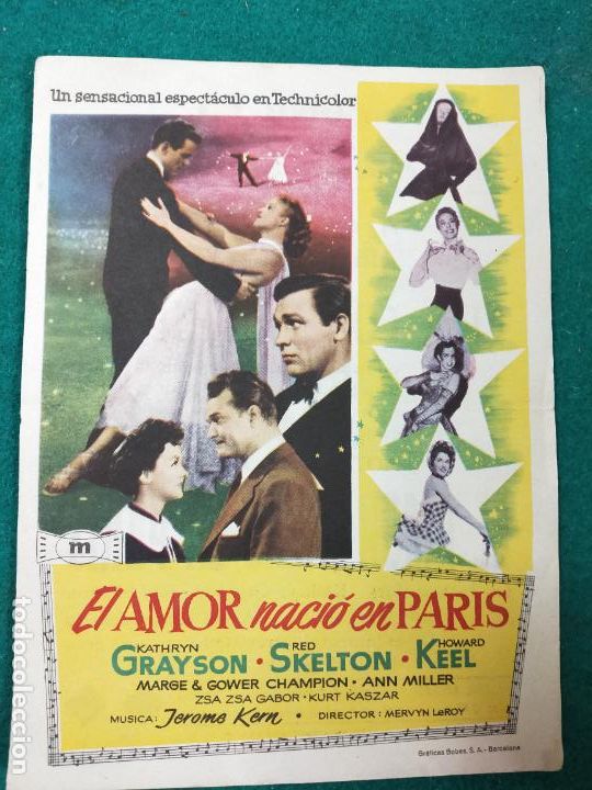 Cine: EL AMOR NACIO EN PARIS. PROGRAMA DE CINE CON PUBLICIDAD. - Foto 1