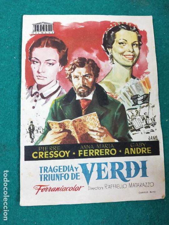 Cine: TRAGEDIA Y TRIUNFO DE VERDI. PROGRAMA DE CINE CON PUBLICIDAD. - Foto 1