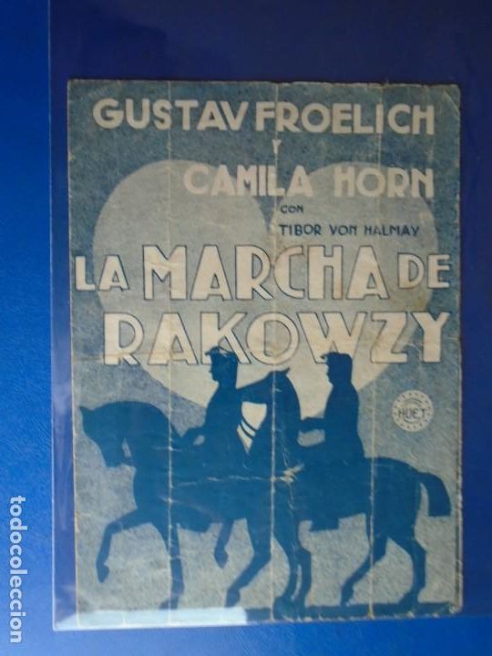  Flyers Publicitaires de films Anciens: (PG-190922)PROGRAMA LA MARCHA DE RAKOWZY - GUSTAV FROELINCH - SALON NOVEDADES 3-1-1935