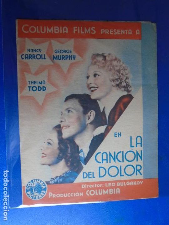 Cine: (PG-190896)PROGRAMA EN LA CANCION DEL DOLOR - NANCY CARROLL - - Foto 1