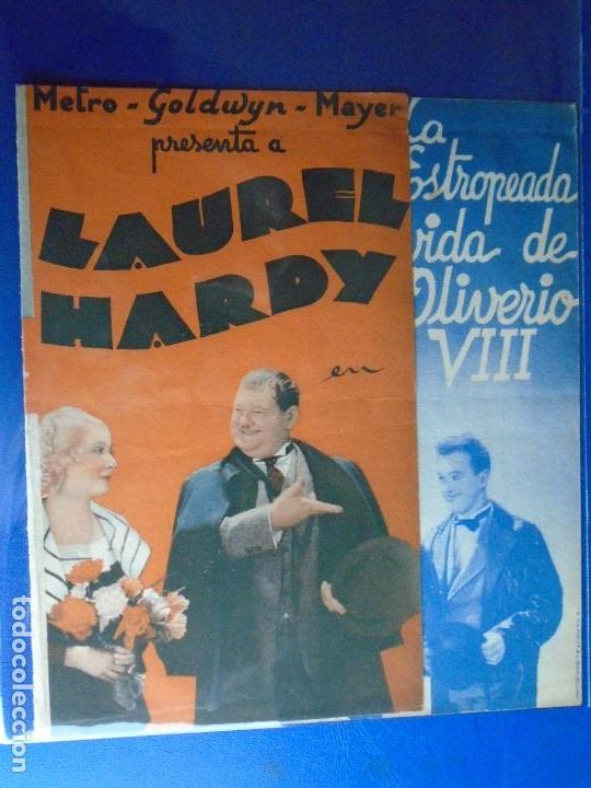 Cine: (PG-190889)PROGRAMA LA ESTROPEADA VIDA DE OLIVERIO VIII - LAUREL Y HARDY - Foto 1