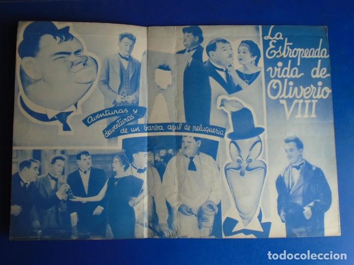 Cine: (PG-190889)PROGRAMA LA ESTROPEADA VIDA DE OLIVERIO VIII - LAUREL Y HARDY - Foto 2