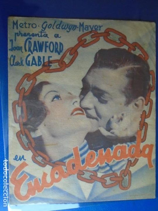 Cine: (PG-190888)PROGRAMA ENCADENADA - JOAN CRAWFORD Y CLARK GABLE - - Foto 1