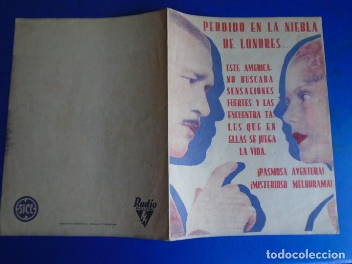 Cine: (PG-190887)PROGRAMA PERDIDO EN LA NIEBLA DE LONDRES...-ROBERT ARMSTRONG - Foto 3