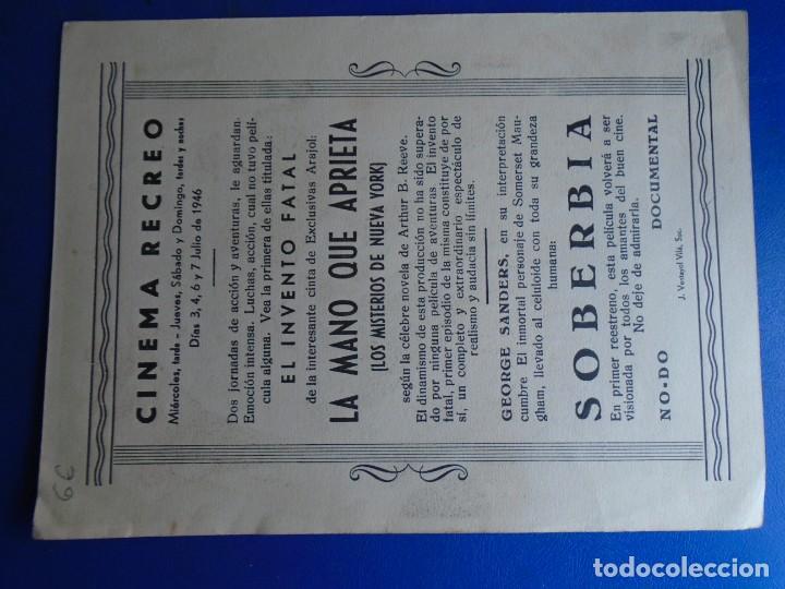 Cine: (PG-190880)PROGRAMA LA MANO QUE APRIETA - JACK MULHALL - CINE RECREO - Foto 2