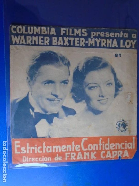 Cine: (PG-190875)PROGRAMA ESTRICTAMENTE CONFIDENCIAL - FRANK CAPRA - TEATRO PRINCIPAL - Foto 1